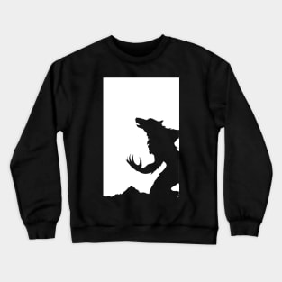 Minimalist Werewolf Design - Werewolf Lover Gift - Werewolf Howling - Werewolves Werewolf hunter Crewneck Sweatshirt